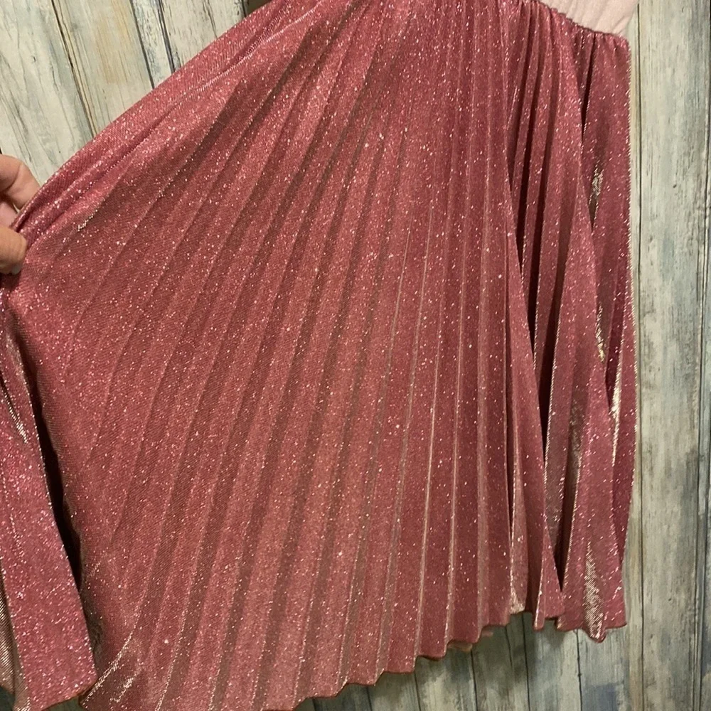 Emily West Girls Dresses | Sparkle Pleated Pink Dress | Size Girls 16 | NWOT